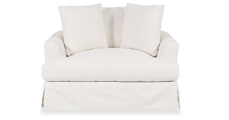 Ellis Slipcovered Chair and a Half image number 0