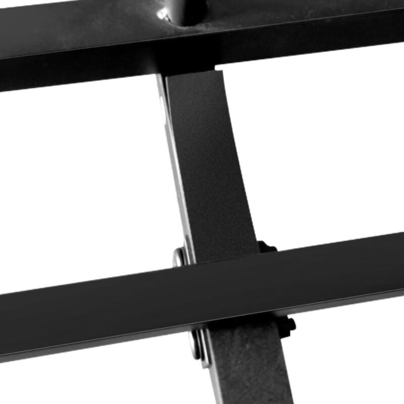 Hivvago Industrial Bed Frame with Rustic Headboard and Footboard