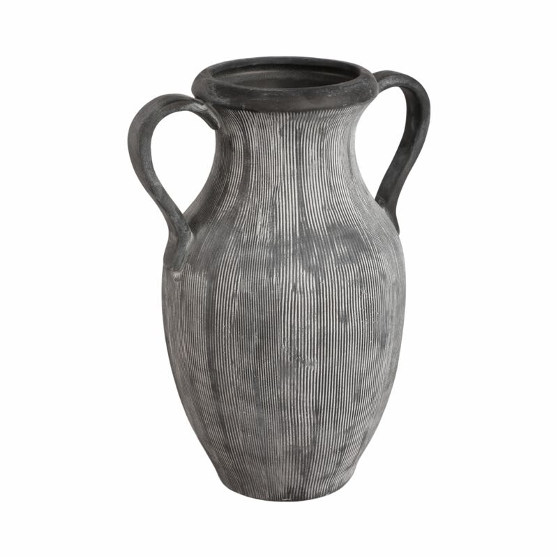 15" Weathered Jug With Handles, Black image number 2