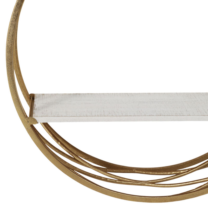 S/3 Metal Round Wall Shelves image number 3