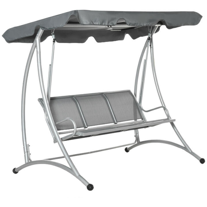 Hivvago 3-Seat Outdoor Porch Swing with Canopy