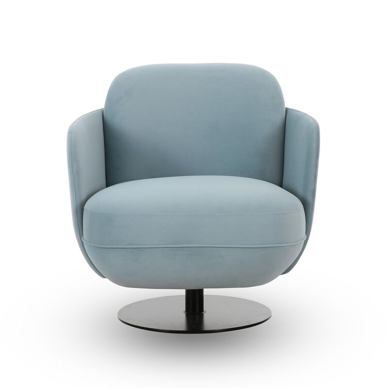 Solange Velvet Swivel Chair
