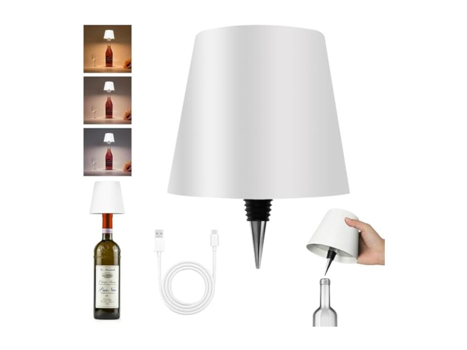 Rechargeable Cordless Dimmable Bottle Lamp For Home Bar Dining Room Restaurant