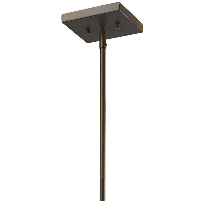 Hivvago Brooklyn 4-Light Oil-Rubbed Bronze Pendant With Metal Framework Shade
