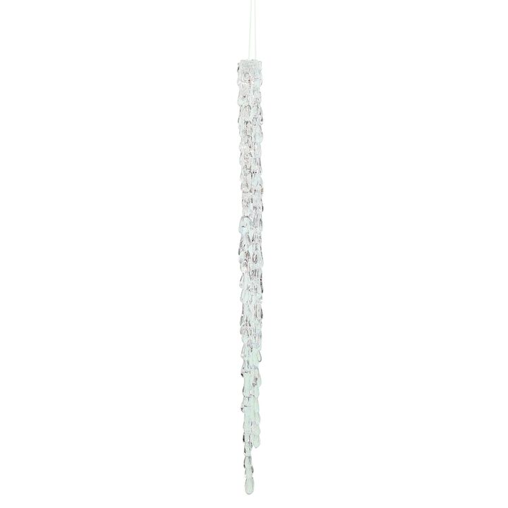 Vickerman 18" Clear Acrylic Icicle Christmas Ornament. 4 per Box.