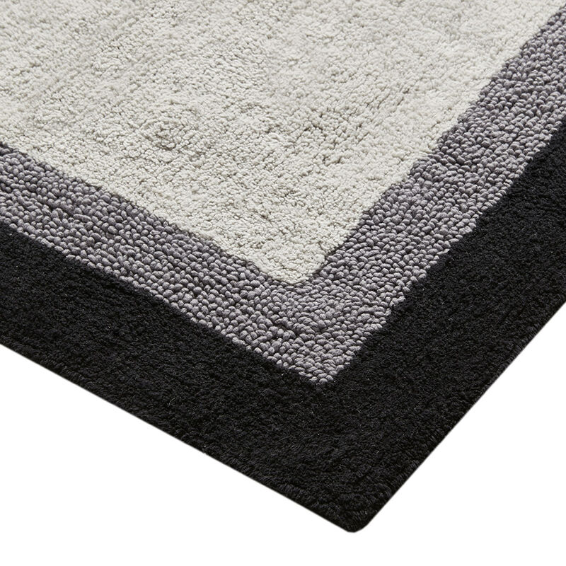 30x20 inch Navy Cotton Tufted Bath Rug