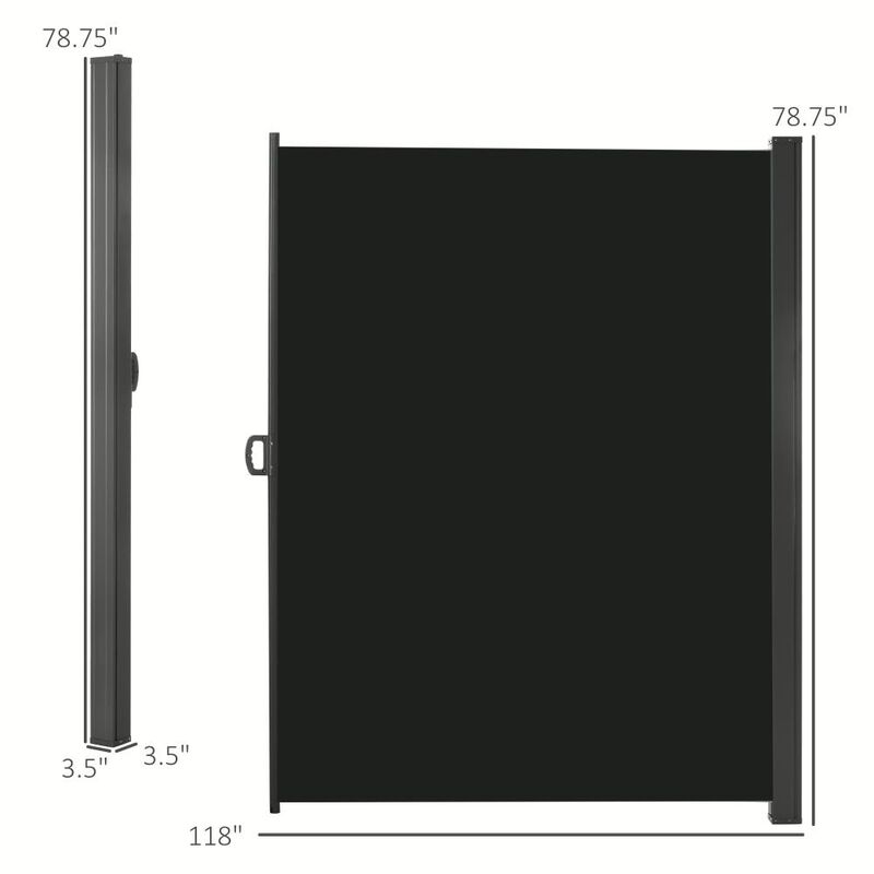 Hivvago Retractable Outdoor Side Shade for Garden or Patio image number 2