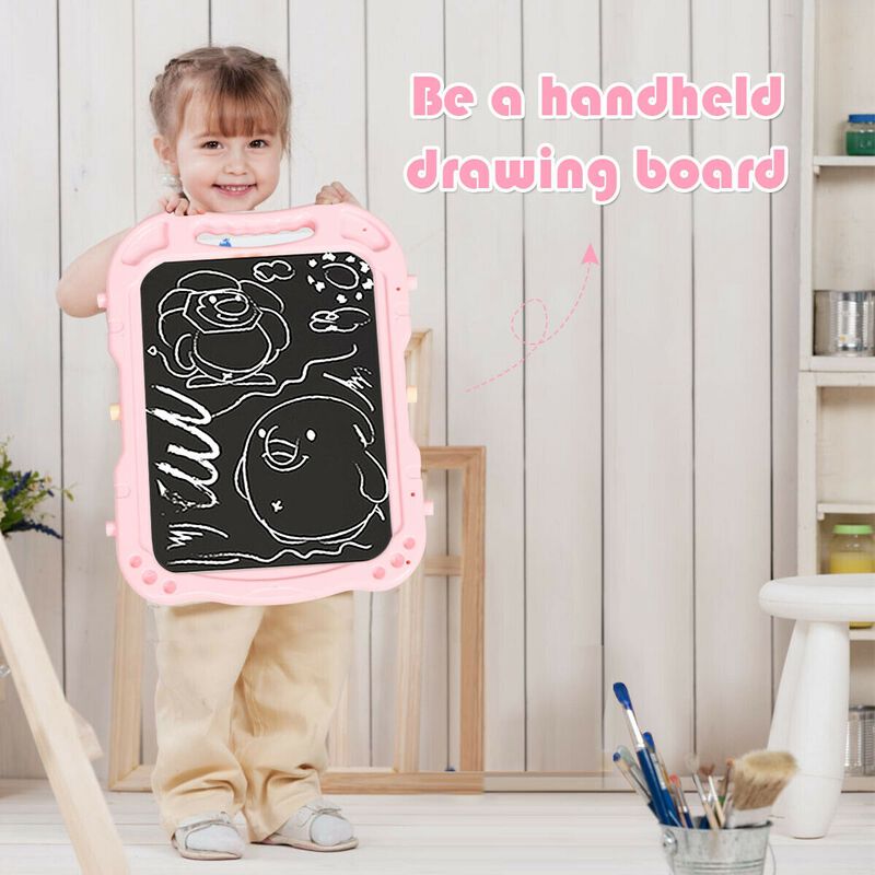 Height Adjustable Kids Art Easel Magnetic Double Sided Board