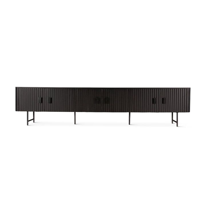 World Interiors Halden 98in Plasma Cabinet in Matte Black
