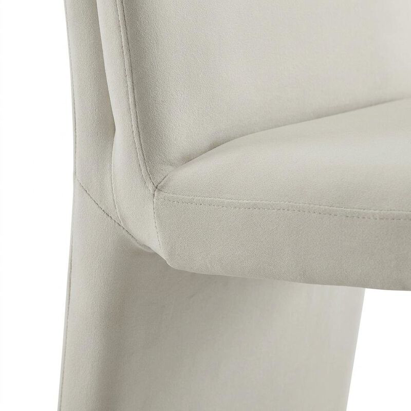 Upholstered Performance Velvet Dining Side Chair, Chocolate image number 7