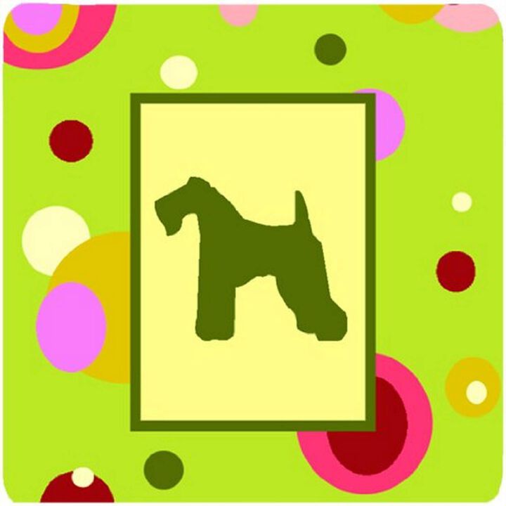 Caroline's Treasures CK1042FC Kerry Blue Terrier Foam Coasters (Set of 4), 3.5 H x 3.5 W, Multicolor