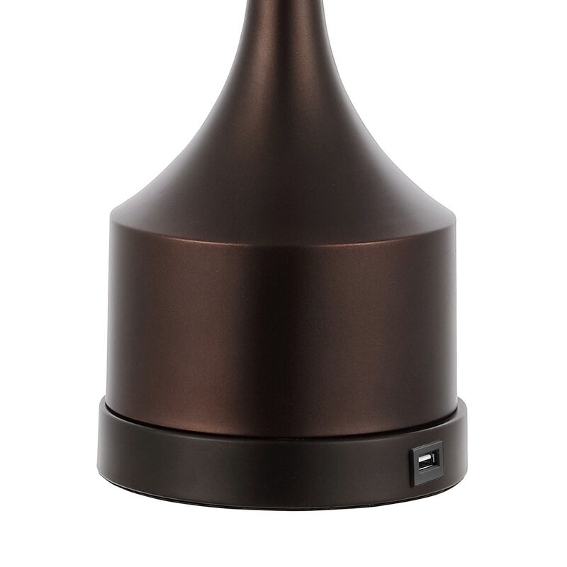 Cooper Classic French Country Iron LED Table Lamp with USB Charging Port (Set of 2)