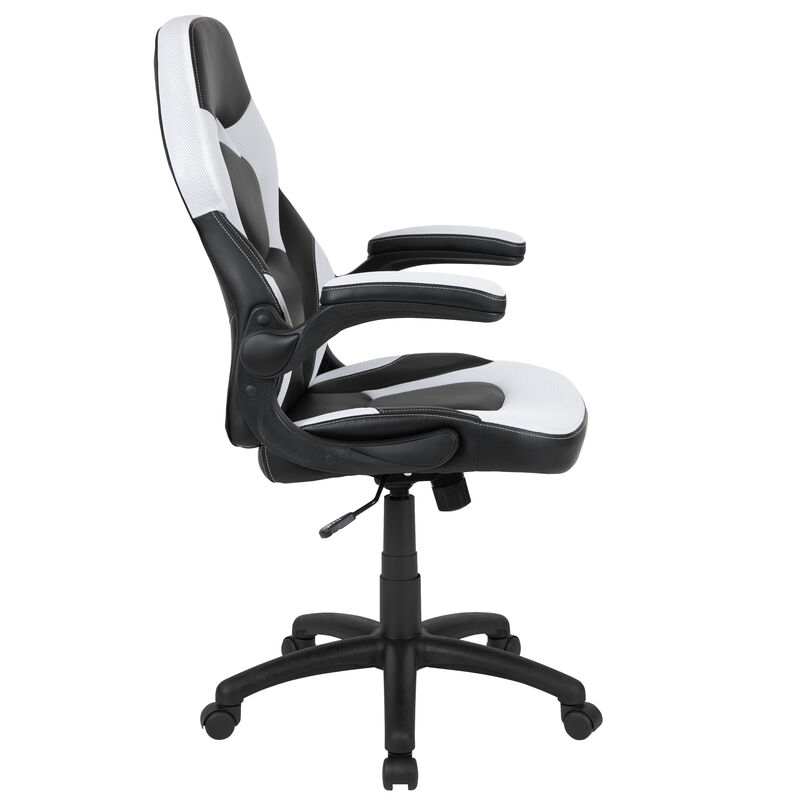 X10 Gaming Chair Racing Office Ergonomic Computer PC Adjustable Swivel Chair with Flip-up Arms, / LeatherSoft image number 7