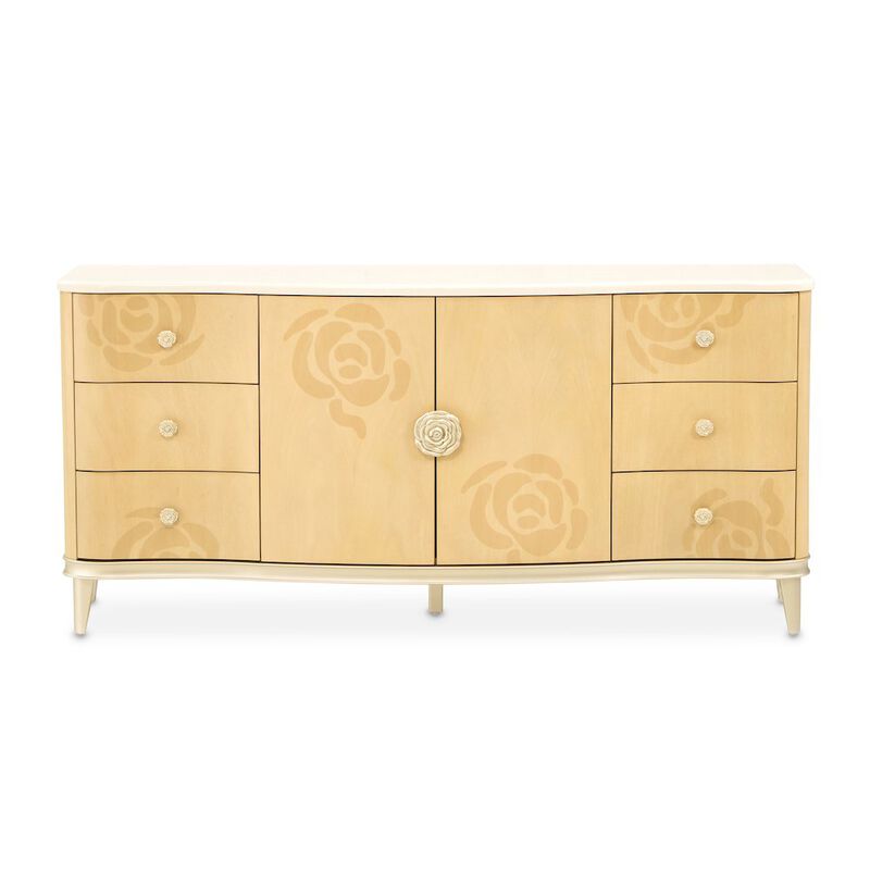 Michael Amini Camellia Field Dresser - Caramel image number 0
