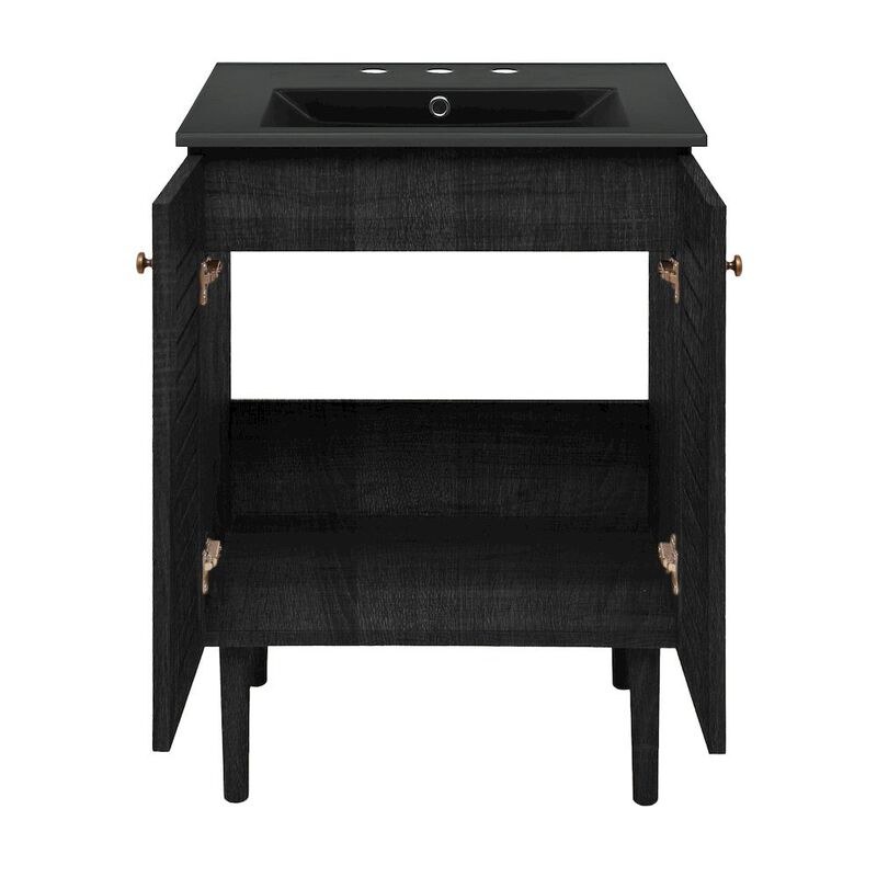 24" Freestanding Bathroom Vanity with 3-Hole Widespread Sink Top image number 4