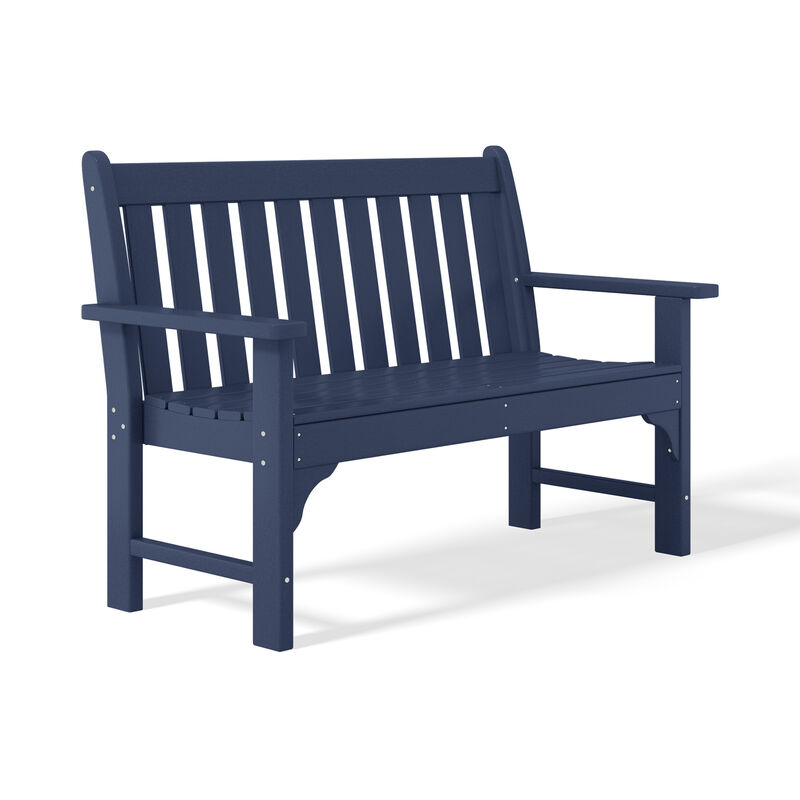 WestinTrends Outdoor 2-Person All-Weather HDPE Front Porch Garden Bench