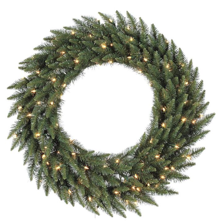 Vickerman 84" Camdon Fir Wreath 800LED WmWht