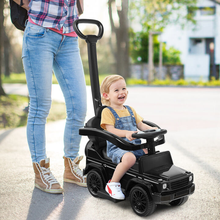 3-in-1 Kids Ride-On Push Car with Canopy for Toddler Outdoor Play