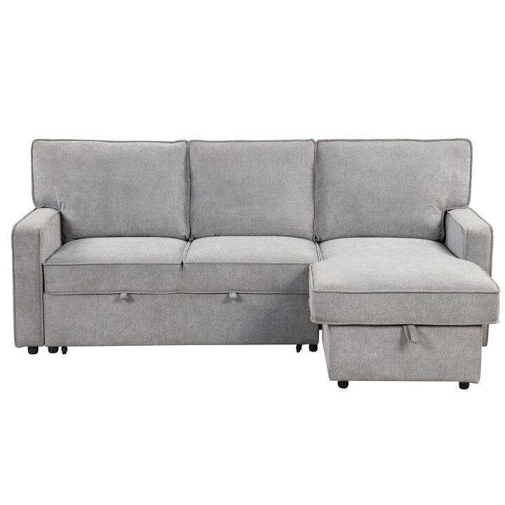 Merax Upholstery Sectional Sleeper Sofa with Storage