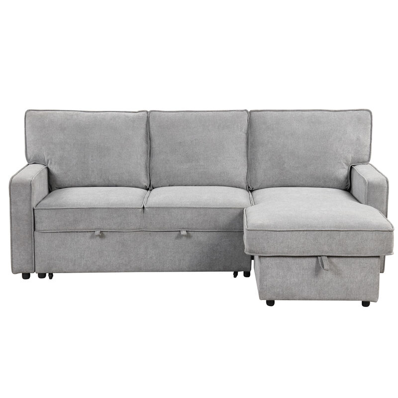 Merax Upholstery Sectional Sleeper Sofa with Storage