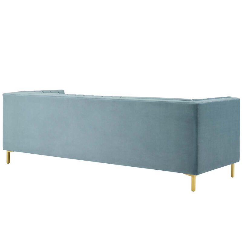 Ingenuity Channel Tufted Performance Velvet Sofa image number 3