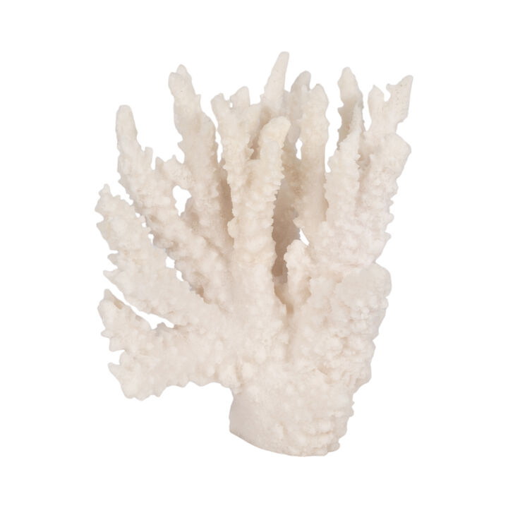 10" Coral Reef Decor, White