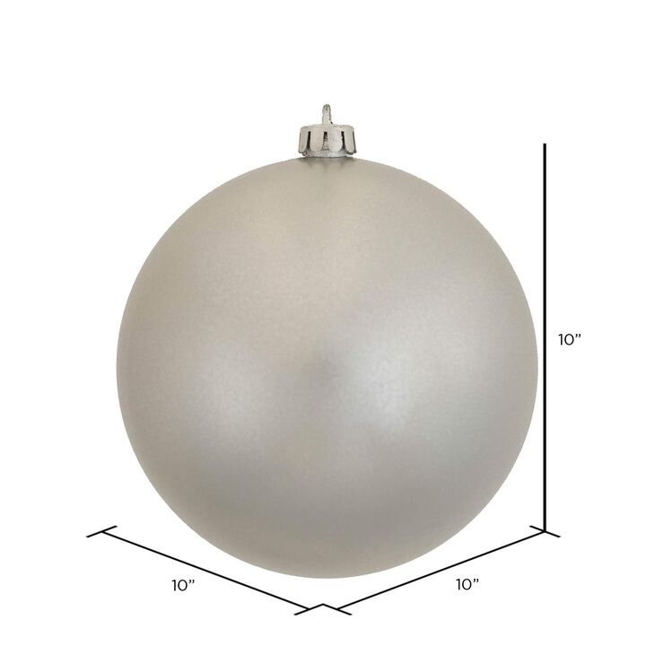 Vickerman 10" Christmas Ornament Ball with Candy Finish, Shatterproof Plastic, UV Resistant, Holiday Christmas Tree Decoration, Ready to Hang - Seasonal Decor