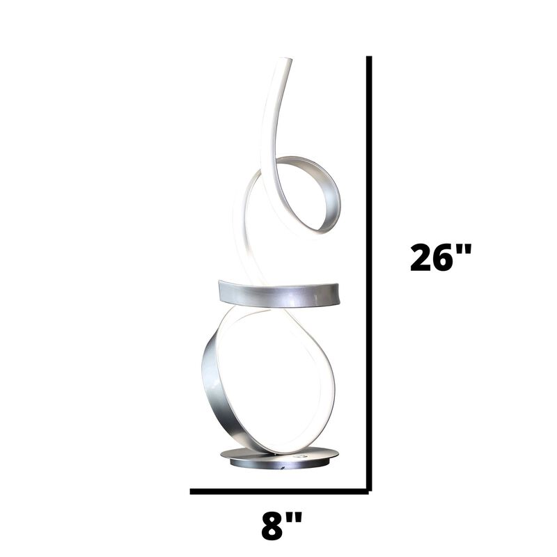 Amsterdam Table Lamp Chrome Metal Dimmable Integrated LED