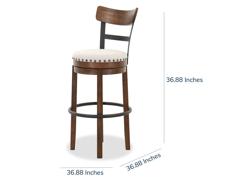 Valebeck Tall Upholstered Swivel Barstool