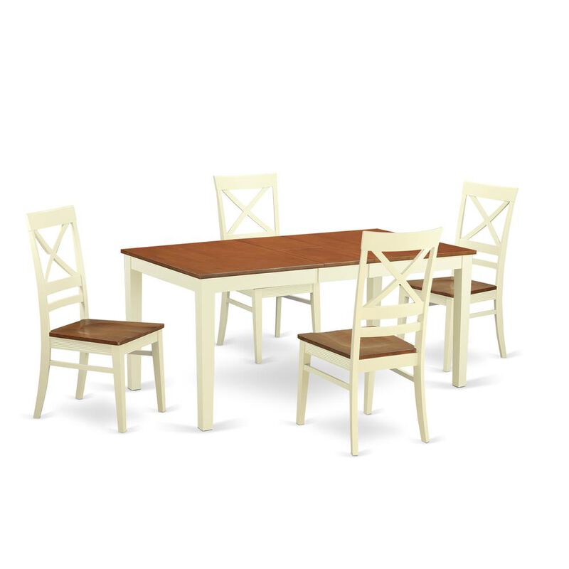 5 Pc Dinette set for 4-Kitchen Table and 4 Dining Chairs