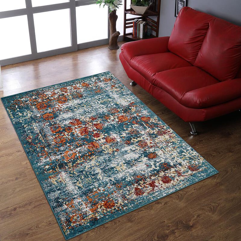 RUGSOTIC CARPETS MACHINE MADE HEATSET POLYPROPYLENE AREA RUGS  - Rectangle Shape, Classic Oriental Traditional  Design, Midium Pile Machine Made Area Rugs (M00038) image number 1