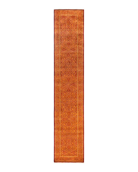 Mogul, One-of-a-Kind Hand-Knotted Area Rug  - Orange, 2' 7" x 13' 9"