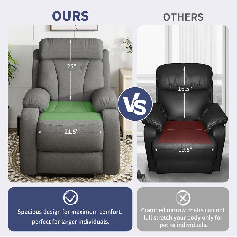 Power Lift Recliner, Electric Recliner Chairs with Remote Control, Side Pocket image number 7