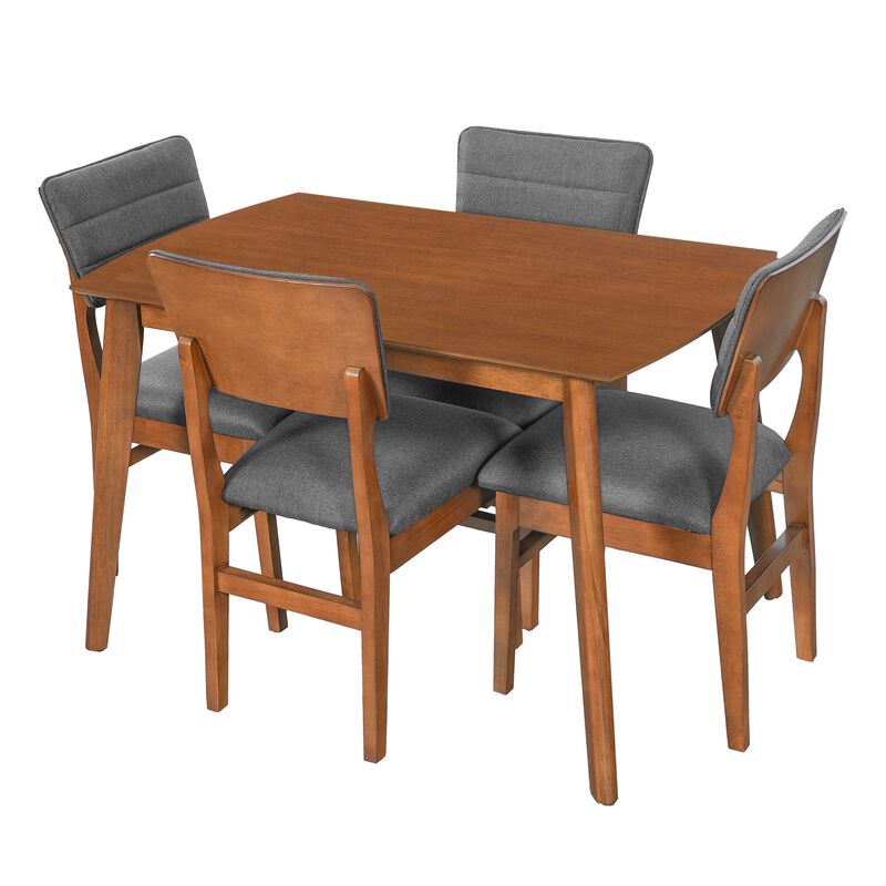 Zekast Scandinavian 4‑Piece Dining Table Set image number 8