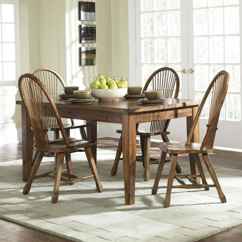 Liberty Furniture Treasures Rectangular Leg Table - Oak in Rustic Oak image number 5