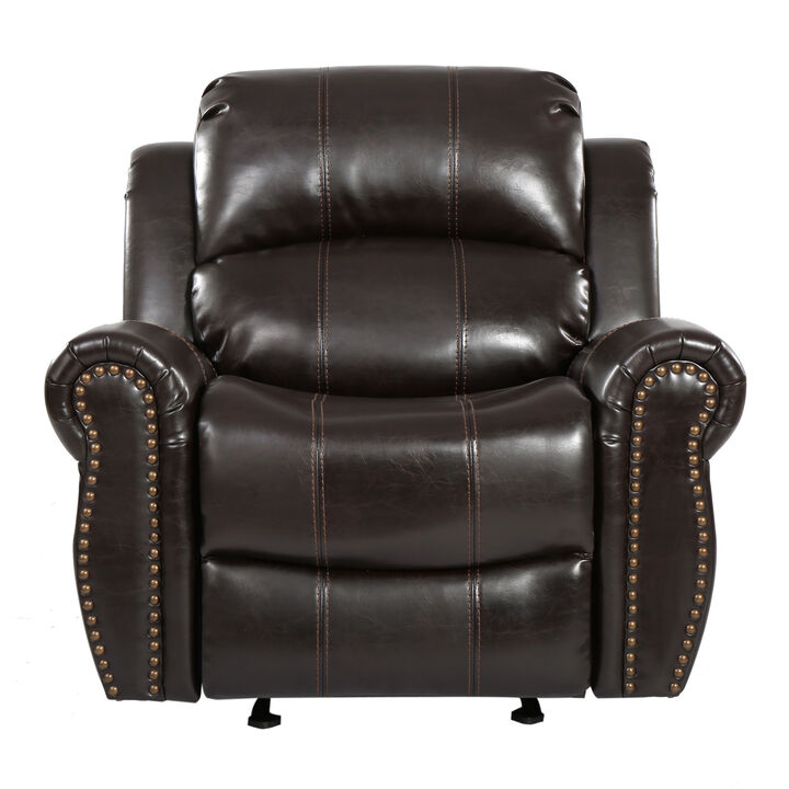 Merax Faux Leather Manual Glider Standard Recliner