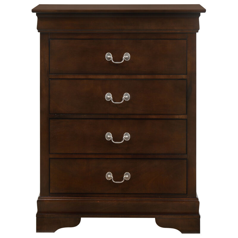 Louis Philippe G3125-BC 4 Drawer Chest, Cappuccino