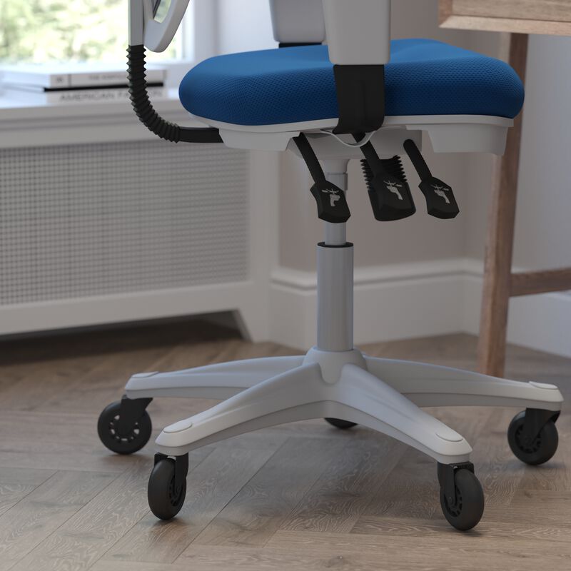 Nicholas Mid-Back   Mesh Multifunction Executive Swivel Ergonomic Office Chair with Adjustable Arms and Transparent Roller Wheels