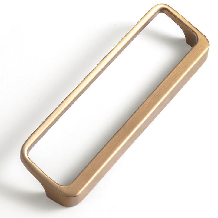 Goo-Ki Champagne Bronze Cabinet Pulls with Hole Center 5''(128MM),Modern Zinc Finger Pulls for Drawer,Wardrobe,Cupboard,6 Pack