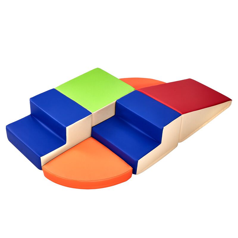 Indoor Foam Climbing Set for Toddlers and Kids, 6-Piece Soft Play Block Kit