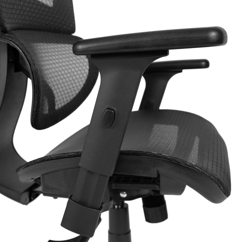 LO Ergonomic Mesh Office Chair with 2-to-1 Synchro-Tilt, Adjustable Headrest, Lumbar Support, and Adjustable Pivot Arms in Black image number 5