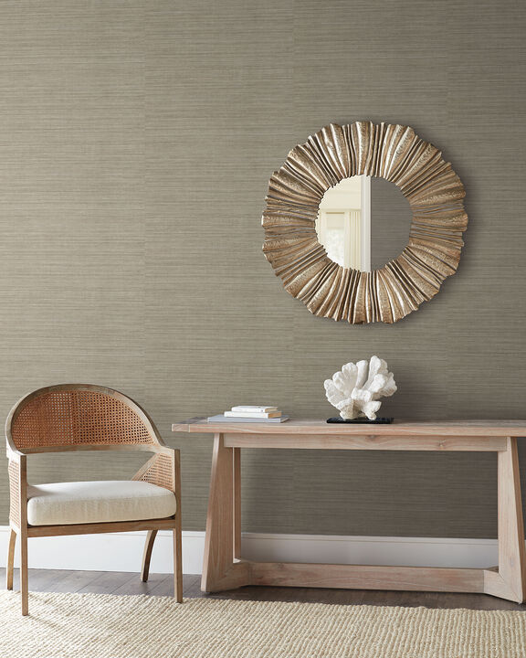 Tasar Silk Brown Wallpaper