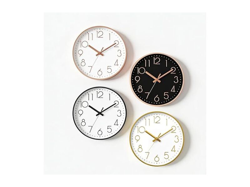 Gold Wall Clock 12 Inch Silent Non Ticking Modern Battery Operated image number 3