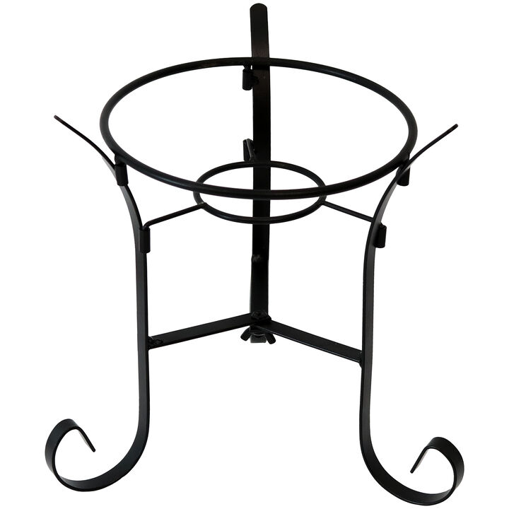 Sunnydaze Traditional Style Steel Outdoor Gazing Globe Stand - Black