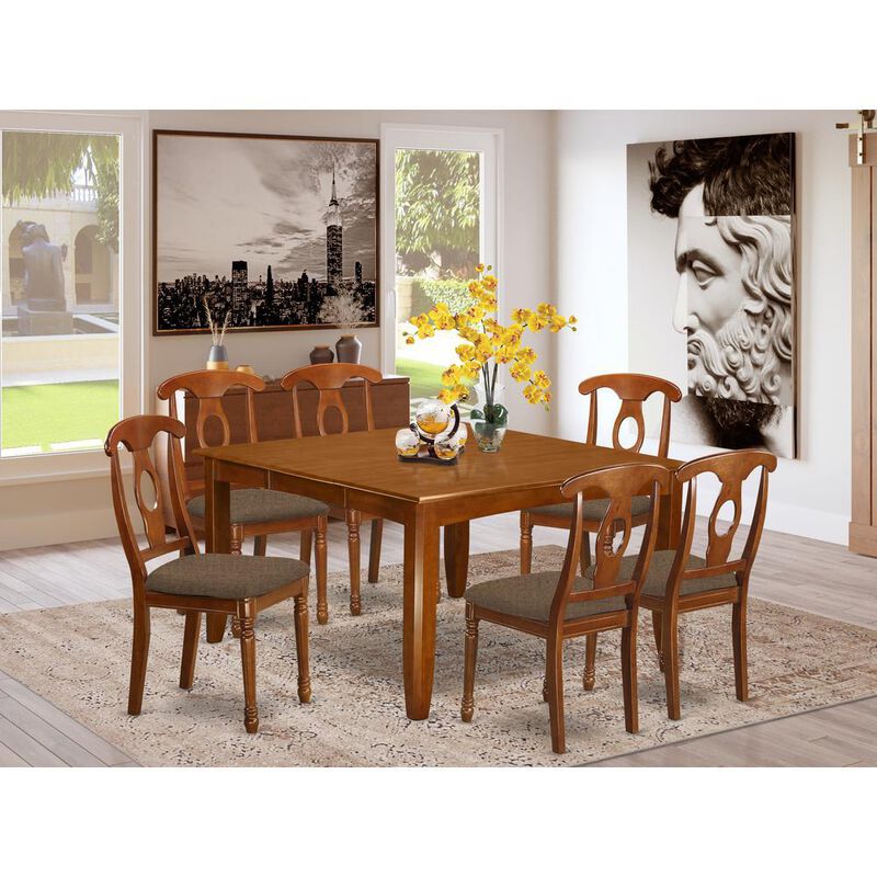 7 Pc Formal Dining room set for 6-Dining Table and 6 Dinette Chairs.