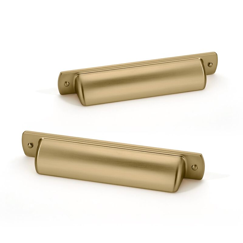 khtumeware 2 Pack 3"" Drawer Pulls Champagne Bronze Cabinet Cup Pulls Kitchen Hardware Cabinet Handles Drawer Handles Knobs 3 in