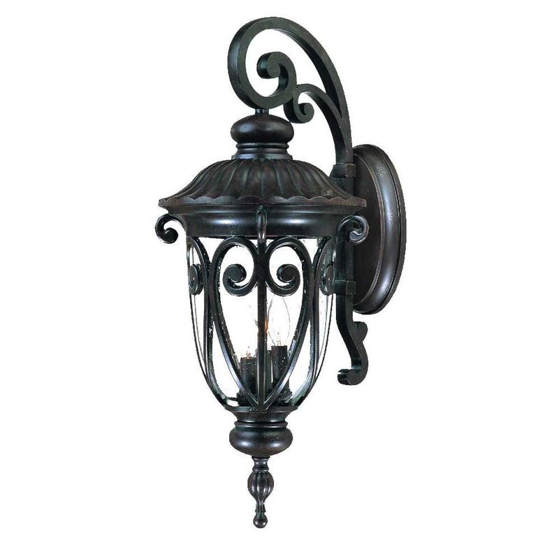 Hivvago Naples 3-Light Marbelized Mahogany Wall Light
