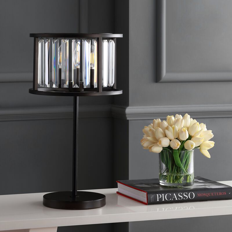Bevin Metal/Crystal LED Table Lamp