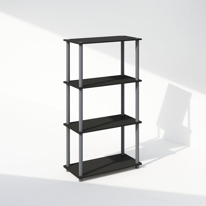Turn-N-Tube 4-Tier Multipurpose Shelf Display Rack, Shelving Unit, Bookcase