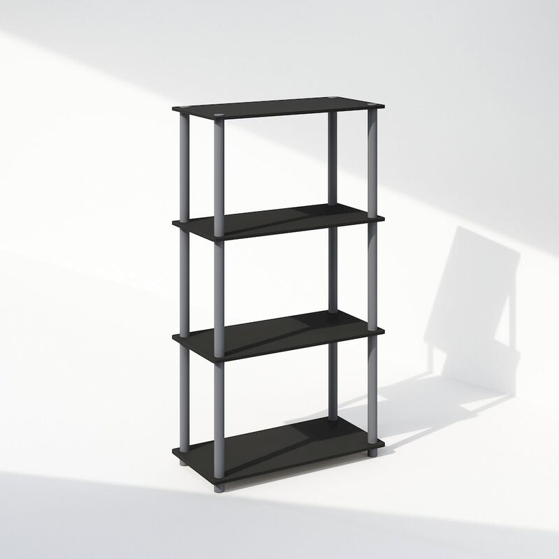 Turn-N-Tube 4-Tier Multipurpose Shelf Display Rack, Shelving Unit, Bookcase